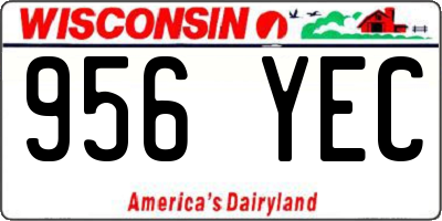 WI license plate 956YEC