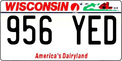 WI license plate 956YED