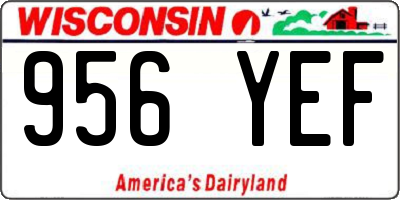 WI license plate 956YEF