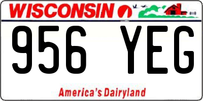 WI license plate 956YEG