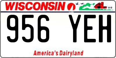 WI license plate 956YEH