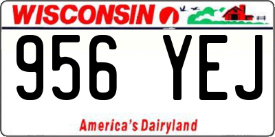 WI license plate 956YEJ