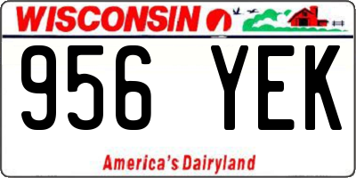WI license plate 956YEK