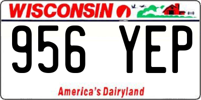 WI license plate 956YEP