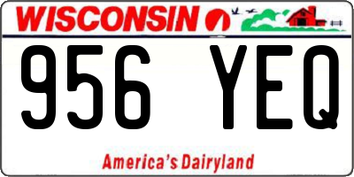 WI license plate 956YEQ