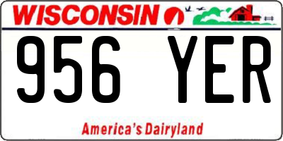 WI license plate 956YER