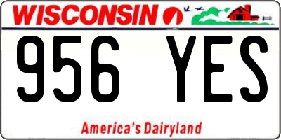 WI license plate 956YES