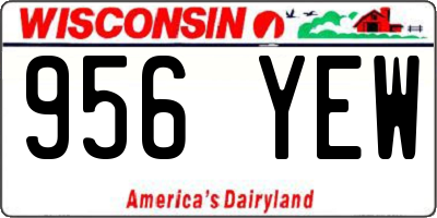 WI license plate 956YEW