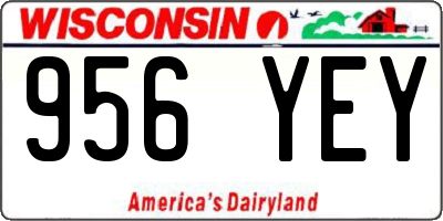 WI license plate 956YEY