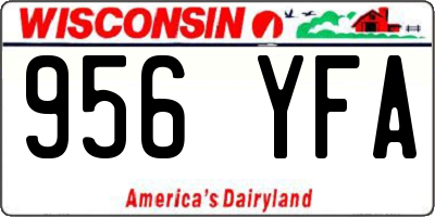 WI license plate 956YFA