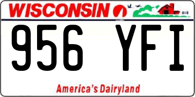 WI license plate 956YFI