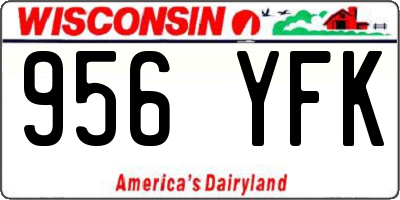 WI license plate 956YFK