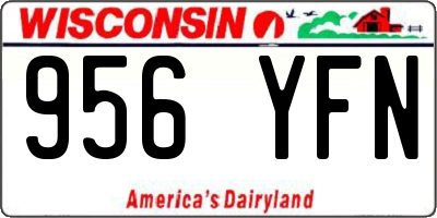 WI license plate 956YFN