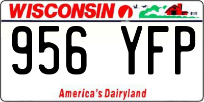 WI license plate 956YFP