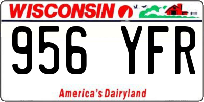 WI license plate 956YFR