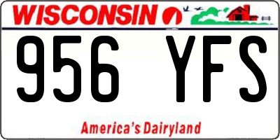 WI license plate 956YFS
