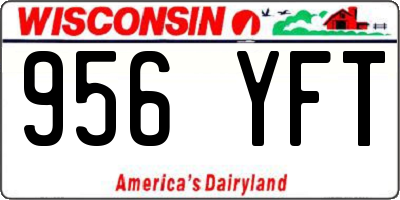 WI license plate 956YFT