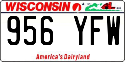 WI license plate 956YFW
