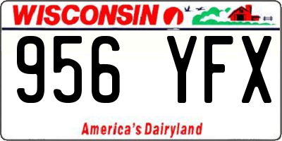 WI license plate 956YFX