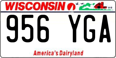 WI license plate 956YGA
