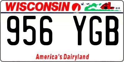 WI license plate 956YGB