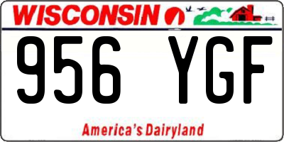 WI license plate 956YGF