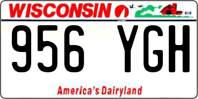 WI license plate 956YGH
