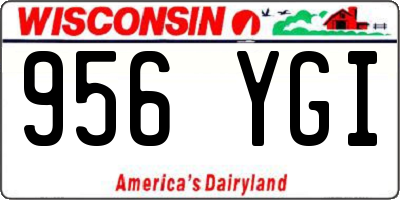 WI license plate 956YGI