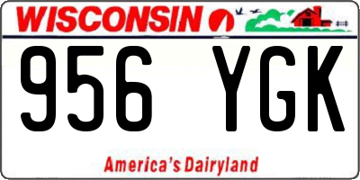 WI license plate 956YGK