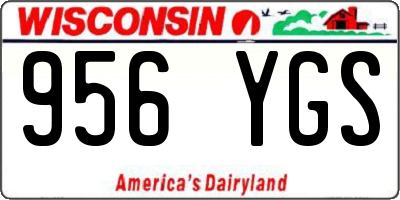 WI license plate 956YGS