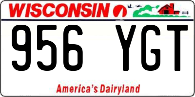 WI license plate 956YGT
