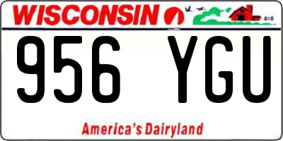 WI license plate 956YGU