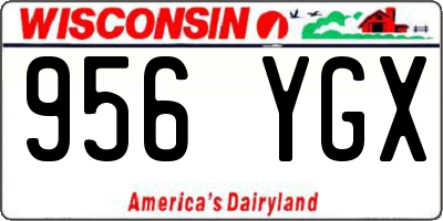 WI license plate 956YGX