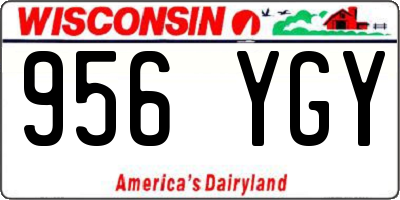 WI license plate 956YGY