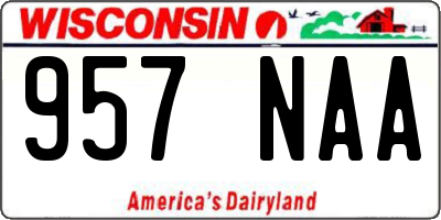 WI license plate 957NAA