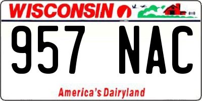 WI license plate 957NAC