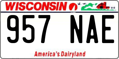 WI license plate 957NAE