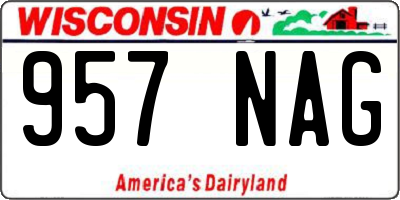 WI license plate 957NAG