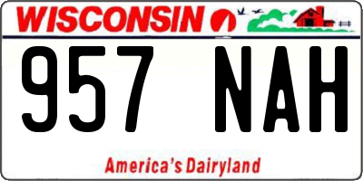 WI license plate 957NAH