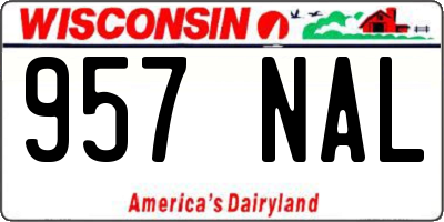 WI license plate 957NAL