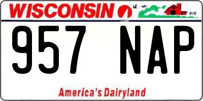 WI license plate 957NAP