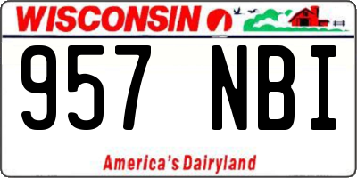WI license plate 957NBI