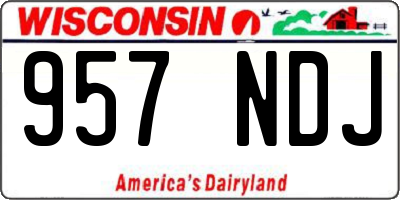 WI license plate 957NDJ