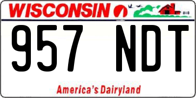 WI license plate 957NDT