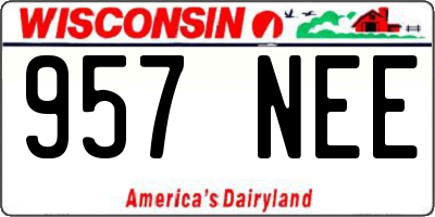 WI license plate 957NEE