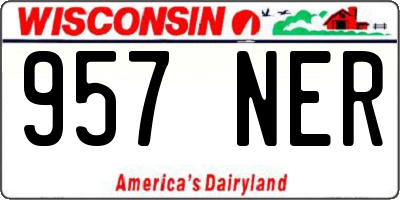 WI license plate 957NER