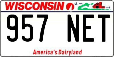WI license plate 957NET