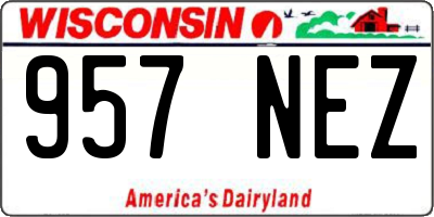 WI license plate 957NEZ
