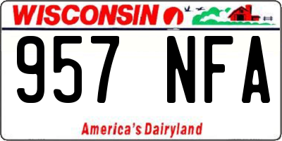 WI license plate 957NFA