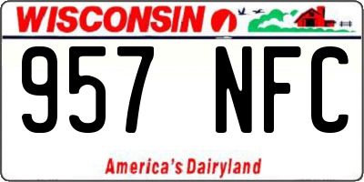 WI license plate 957NFC